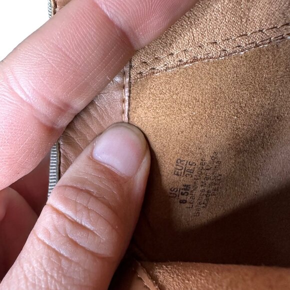 Sam Edelman Petty Ankle Boot Size 8.5 Tan Suede Leather Side Zip Low Heel - Picture 11 of 12